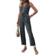 thumbnail image 2 of Elegantes de Verano para Mujer, Sin Mangas, con Cuello en U, Informales, de Pierna y Pantalones Largos 2025, Gris Oscuro, Talla M, 2 of 9