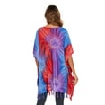 thumbnail image 5 of Beautybatik Multicoloured Women Boho Hippie Tie Dye Plus Size Tunic Blouse Kaftan Top 4x, 5 of 6