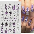 thumbnail image 2 of 3D ojos malvados pegatinas de uñas serpiente Luna estrella zodiaco deslizadores para uñas diseño de bruja verano neón decoración llama calcomanías manicura GLCS157 Tan Jianjun unisex, 2 of 2