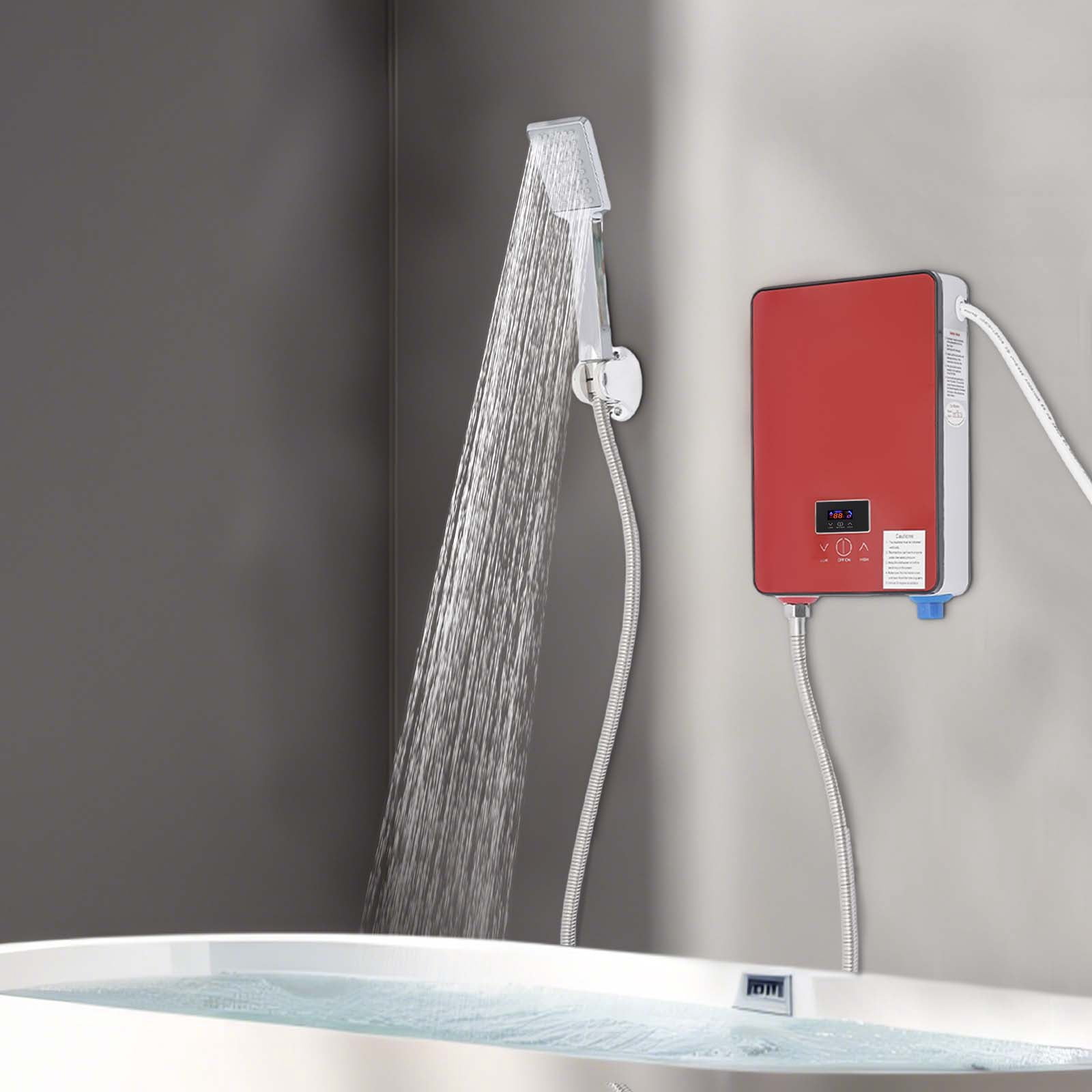 Tankless Water Heater,6500W AC 220V Electric Water Heater, Instant Electric Water Heater