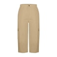 thumbnail image 6 of Cargo Capris for Women, Audhol Capri Cargo Pants for Women 2026 Summer Hiking Pants 2026 Lightweight Summer Hiking Pants Capris for Women with Pockets Beige L, 6 of 7