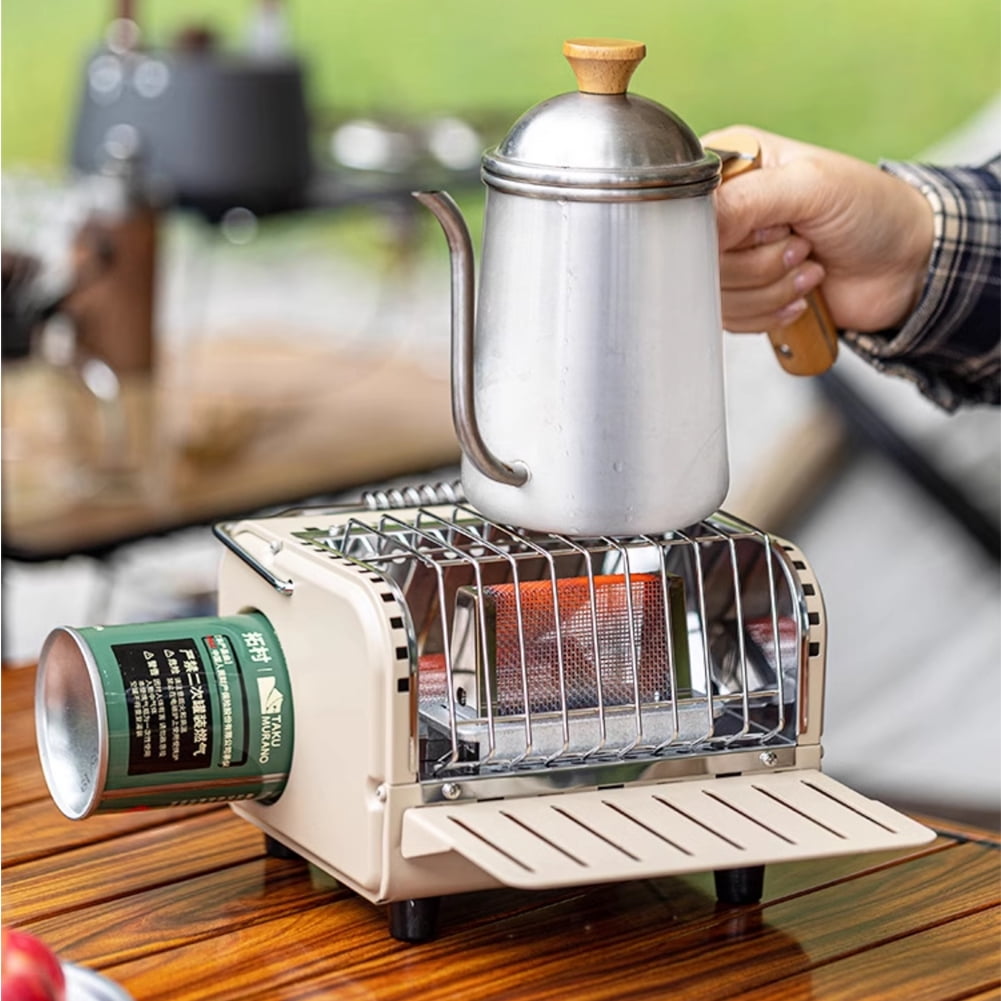 Deal! 1200W Mini Camping Stove Rapid Heating Outdoor Small Heater For Picnic Fishing Cassette Gas Stove (Heating Stove)