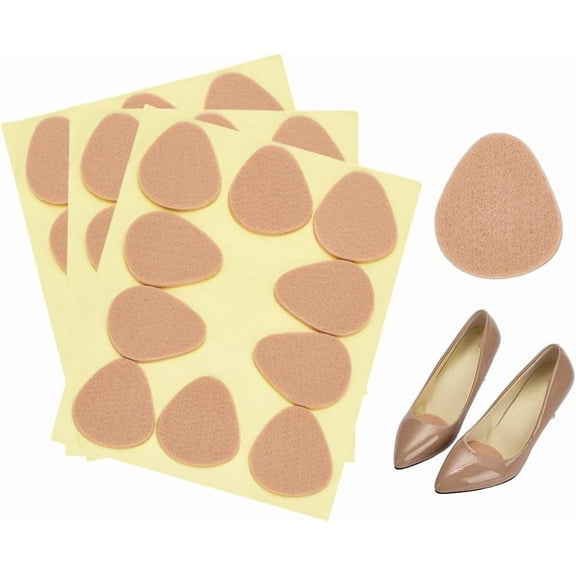 Front Foot Pad Thickened Felt Half Size Heel Pad Adhesive Shoe Sole Protectors Teardrop PeachPuff 280x206x5mm 10sticks/pc