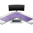 thumbnail image 1 of Tapete de escritorio Mydours en forma de L 115 x 115 x 40 cm, cuero PU, morado, 1 of 6