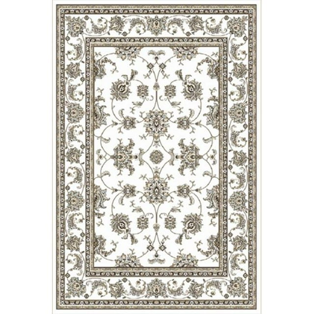 Radici 1780-0024-BONE Pisa Round Bone Traditional Turkey Area Rug- 5 ft. 3 in.