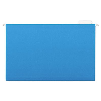 UPC 087547142165 product image for Deluxe Bright Color Hanging File Folders  Legal Size  1/5-Cut Tab  Blue  25/Box | upcitemdb.com