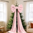 thumbnail image 4 of Large Pink Velvet Bow, 63 In Giant Hanging Wall Bow Decor, Wedding Velvet Bow for Coquette Girl Bedroom Backdrop, Birthday Bridal Shower Wedding Christmas Tree Topper Front Door Wreath, 4 of 6