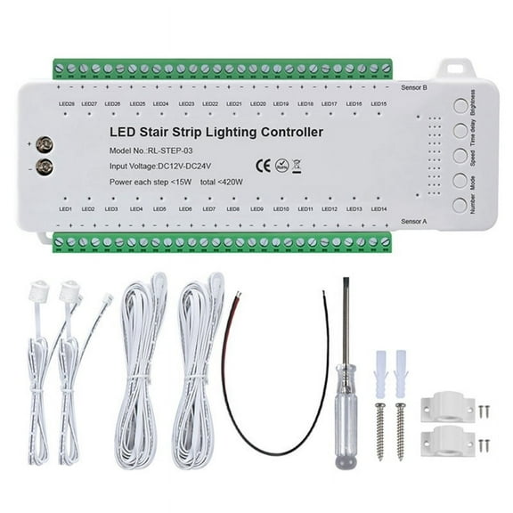 Stair LED Motion Sensor Controller Smart Stair Induction Controller LED Strip Dimmer Stairway Light Controller