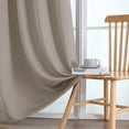 thumbnail image 7 of OVZME 2 Panels Set Stone Blackout Curtains 63 inch Length , Light Filtering Room Darkening Window Treatment, Soft Casual Rod Pocket Privacy Curtain Drapes for Bedroom, W40 x L63 inch, Stone, 7 of 7
