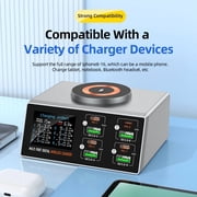 Wireless Charging Stand with Cable and Charger Magnetic wireless fast charging base, multifunctional interface charger