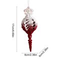 thumbnail image 3 of Cadorn Christmas Flocked Snowflake Hanging Ornaments, Snowfall Decorative Pendants for Xmas Tree Holiday Party Decorations, Festive Indoor Outdoor Christmas Supplies, 3 of 6