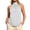 White, variant on Likimi Tank Tops For Women Summer High Neck Solid Color Sleeveless Elegant Fashionable Shirt Army Green Size L