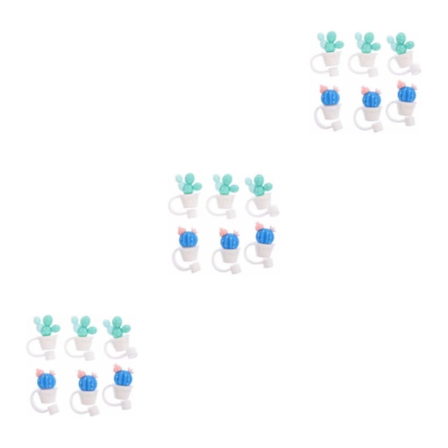 Cateissary Tapón de paja reutilizable para beber, tapa antipolvo, herramienta de sellado ligera, impermeable, bonitos dibujos animados, tapones a Type1 NO1