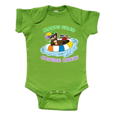 

Inktastic Mardi Gras Cruise Crew with Cute Otter in Water Tube Gift Baby Boy or Baby Girl Bodysuit