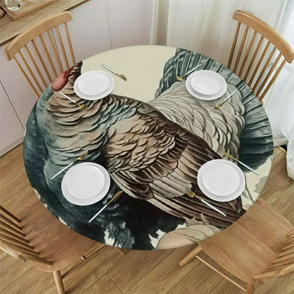 Round Tablecloth with Elastic,