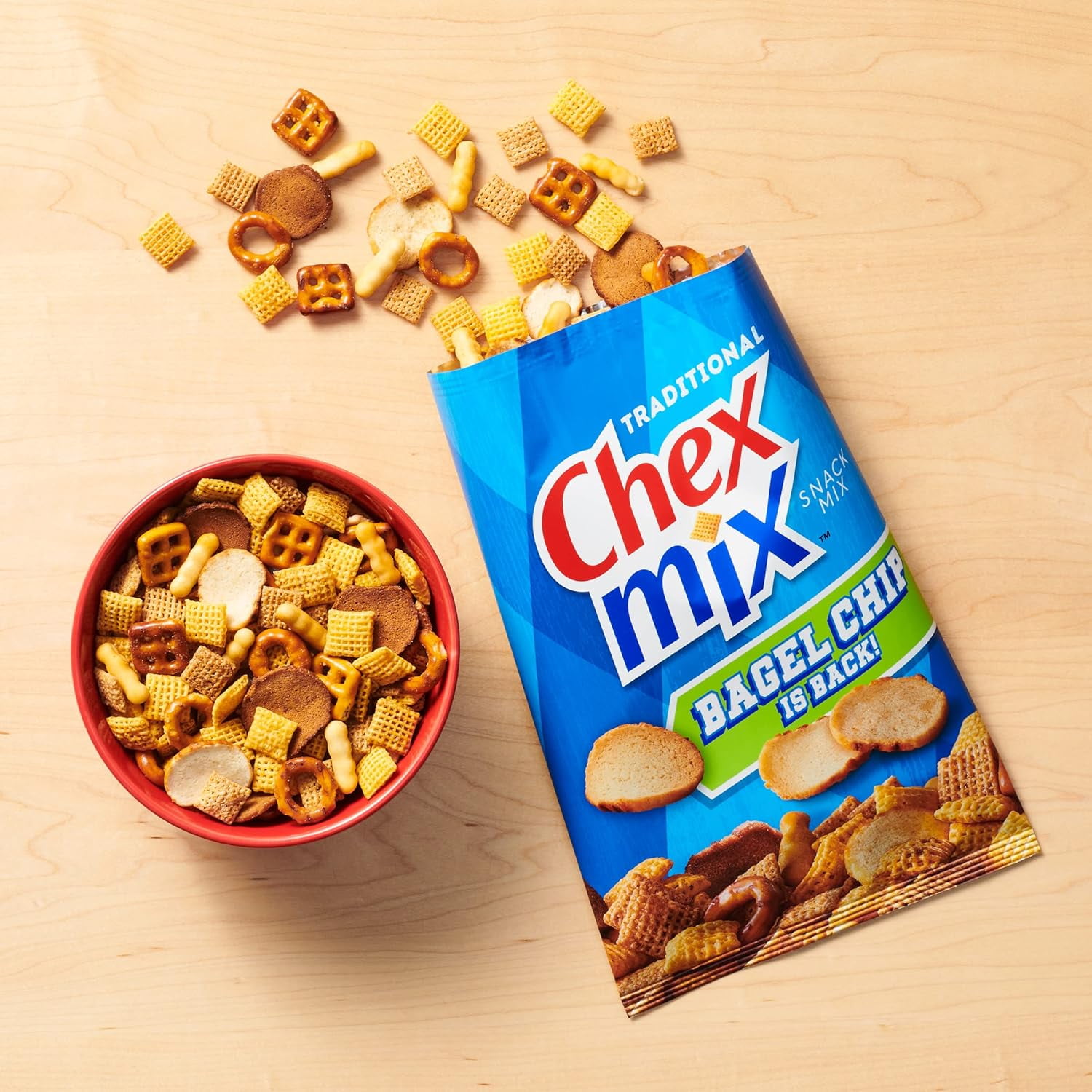 (2 pack) Chex Mix Snack Mix, Traditional, Savory Snack Bag, 8.75 oz