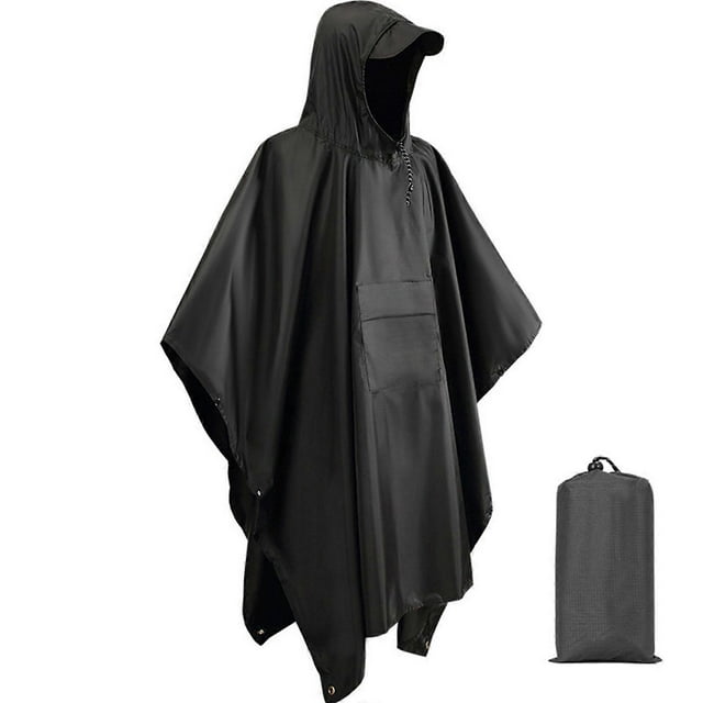 New Rain Poncho Multifunctional Raincoat Poncho Rain Poncho Adult Waterproof Reusable Rain Hooded Poncho