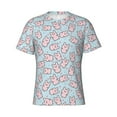 thumbnail image 4 of Vsdgher Cute Rabbit Print Men's Dry Fit Mesh Athletic Shirts Moisture Wicking Tennis T-Shirt Tops, 4 of 9
