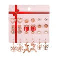 thumbnail image 1 of Pendientes de moda Conjunto de regalo de reno de aro para Sunnimix  Pendientes de Navidad, 1 of 8