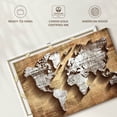 thumbnail image 6 of Elephant Stock Carved Wood World Map Wall Art - Horizontal Canvas Wall Art - Living Room Wall Decor - Map Canvas - Brown And White Decor - 12" x 8", 6 of 8