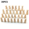 thumbnail image 2 of Accesorios para muñecas de clavija, clavijas artesanales de madera Natural, accesorios de adorno, accesorios de pintura DIY para diferentes manualidades, fabricación de 30 piezas Kearding HA012329-00, 2 of 7