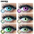 thumbnail image 2 of AMARA Anime Cosplay lentes de contacto de Color para ojos, Azul, Negro, lentes de Halloween, contactos coloridos anuales, 2 of 4