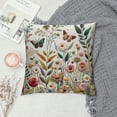 thumbnail image 2 of Shiartex Spring Summer Floral Pillow Covers Wildflower Sage Green Flowers Butterfly Botanical Plants Print Vintage Decorative Throw Pillows Seasonal Pillow Cases Couch Bed Sofa Decor,Multi-Size White, 2 of 5