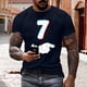 thumbnail image 1 of Tops para hombre, blusas y camisas de manga corta con cuello redondo para hombre, jersey informal con cuello redondo estampado para hombre, pantalones cortos deportivos para fitness, blusa de poliéste, 1 of 5