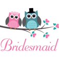 thumbnail image 3 of CafePress - Bridesmaid Wedding Owls Women's Light Pajamas - Women's Short Sleeve Print T-Shirt and Pants Light Cotton Pajama Set, 3 of 7