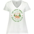 thumbnail image 3 of Inktastic The Great Smoky Mountains Are Calling Women's Plus Size V-Neck T-Shirt, 3 of 5