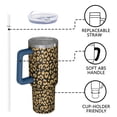 thumbnail image 4 of Leopard Print 40oz Tumbler– Stainless Steel Insulated Tumbler with Handle and Straw, Large Capacity Travel Cup for Hot & Cold Drinks, 4 of 6