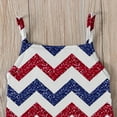 thumbnail image 6 of XXWXYD Girls 4th of July Outfit Patriotic Romper Sleeveless Adjustable Strap Jumpsuit with Pocket Holiday Celebration Comfortable Summer Playwear for Baby Kids, 6 of 7