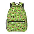 thumbnail image 1 of Disketp Cute Green Frog Mochila Estampada para Hombre y Mujer – Mochila Ligera Clásica con Múltiples Bolsillos para Universidad, Trabajo y Viajes-One Size, 1 of 5