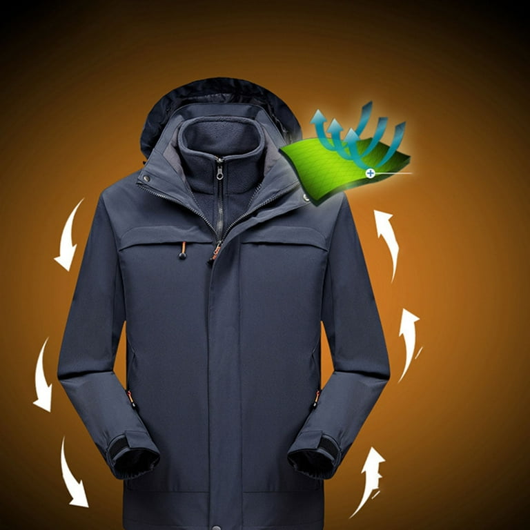 Jacket Windproof Cotton On Rain Jacket All-Weather Fleece-Lined