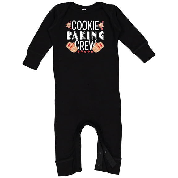 Inktastic Christmas Cookie Baking Crew with Oven Mitts Baby Romper Coveralls
