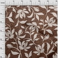 thumbnail image 3 of oneOone Cotton Poplin Twill Brown Fabric Floral Magnolia With Texture Sewing Craft Projects Fabric Prints By Yard 56 Inch Wide, 3 of 4