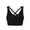 Black, variant on Women's Sports Bras No Wire-Serie Under $10 Solid Color Wireless Back Beauty Gathering Chest Cushion Ventilation Yoga Sports Bra