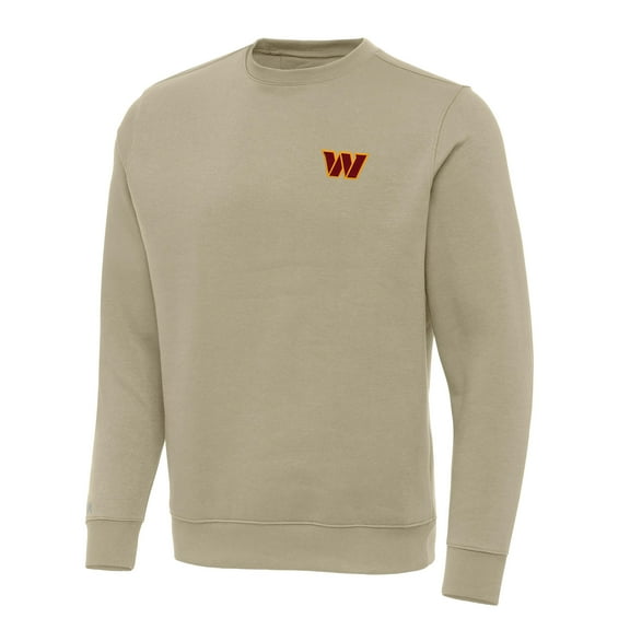 Men's Antigua Khaki Washington Commanders Victory Pullover Sweatshirt