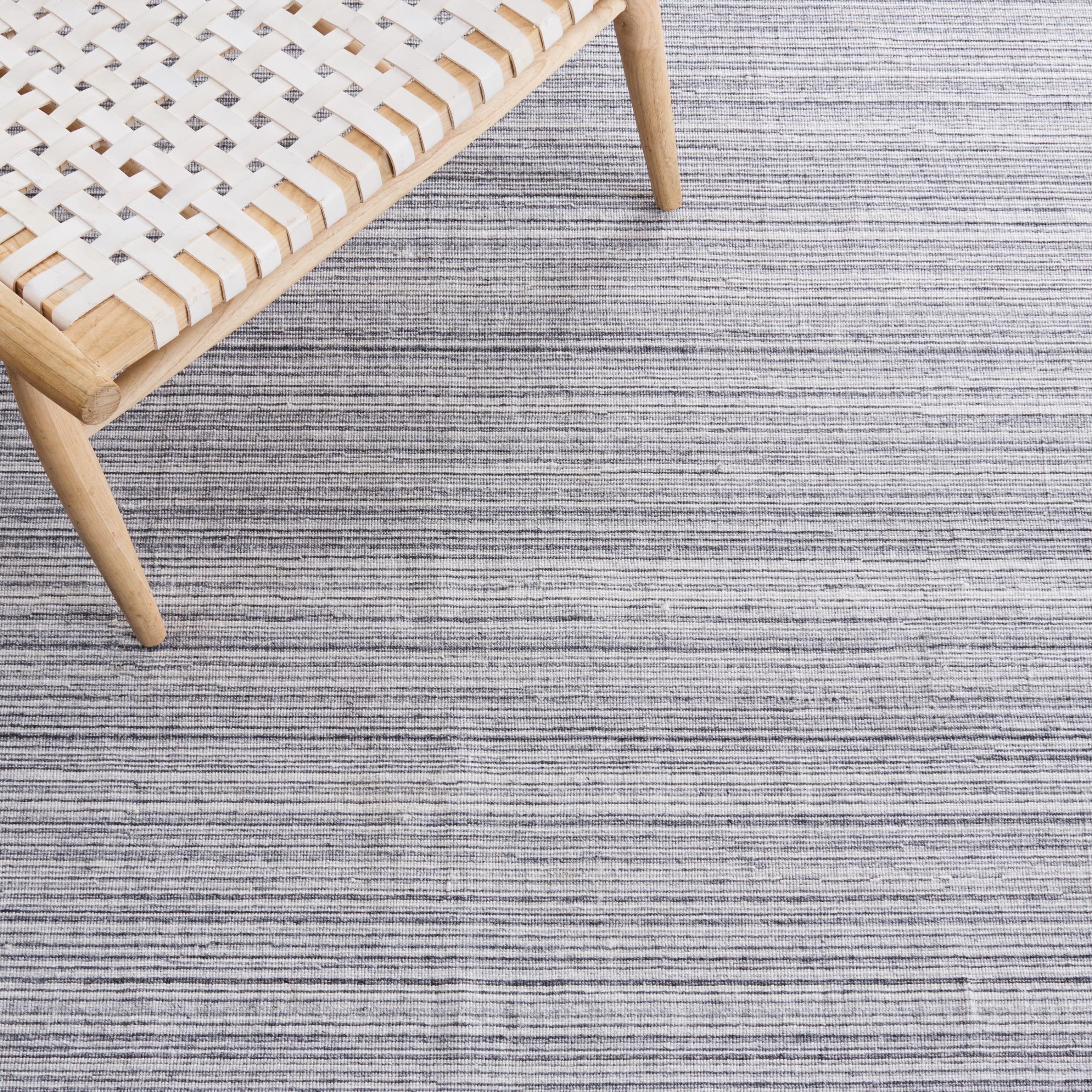 SAFAVIEH Kilim Cemal Striped Polyester Area Rug, Dark Grey, 8' x 10'