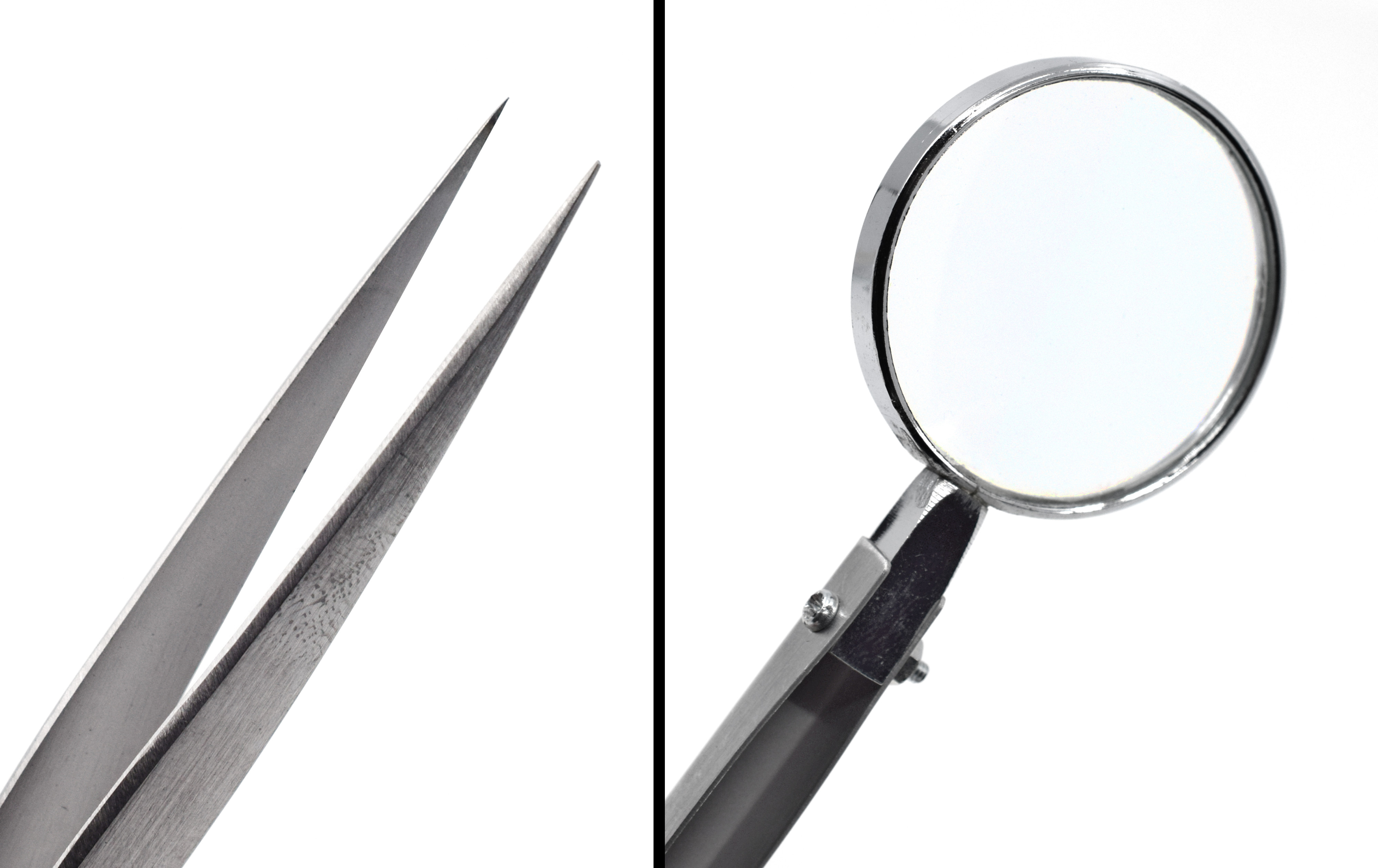 Forceps with Built-In Magnifying Glass, 5" - Fine Tip Tweezers - Excellent for Detailed and Precise Work - Eisco Labs