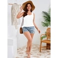 thumbnail image 4 of SHOWMALL Women's Plus Size Tank Tops 2 Pack, Casual Loose Fit Sleeveless Shirts, Basic U-Neck Flowy Summer Tops - Black & White 3X, 4 of 7