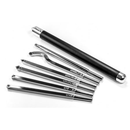 

6 Tool Set of Carbide Wood Lathe Tools Plus Interchangeable Foam Grip Handle