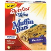 Slim-Fast Optima: Muffin Bars Blueberry Snack Bar, 6 pk