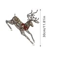 thumbnail image 3 of Décorations de Noël, Plaque Enneigée de Renne Volant Sautant, Décoration Extérieure de Jardin Éclairée, 3 of 9