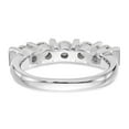 thumbnail image 5 of 14k White Gold Bar Set Round Diamond Wedding Band 5 Stone Anniversary Ring 1/4 Ct., 5 of 7