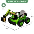 thumbnail image 7 of 12V Kids Ride-On Excavator Digger Car – Remote Control Electric Digging Arm, Dual 35W Motors, 10Ah Large Battery, 4x75W Driving Motors, Led Tail Light, Music, and USB, 7 of 7