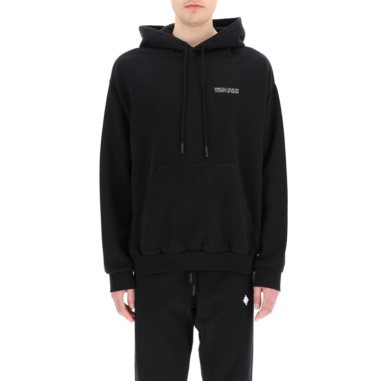 Marcelo Burlon County Of Milan Cross-Motif Hoodie, Size Small