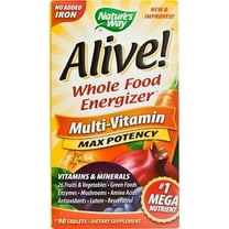 Nature's Way Alive! Multivitamin, Max Potency No Iron Added, 90 Ct