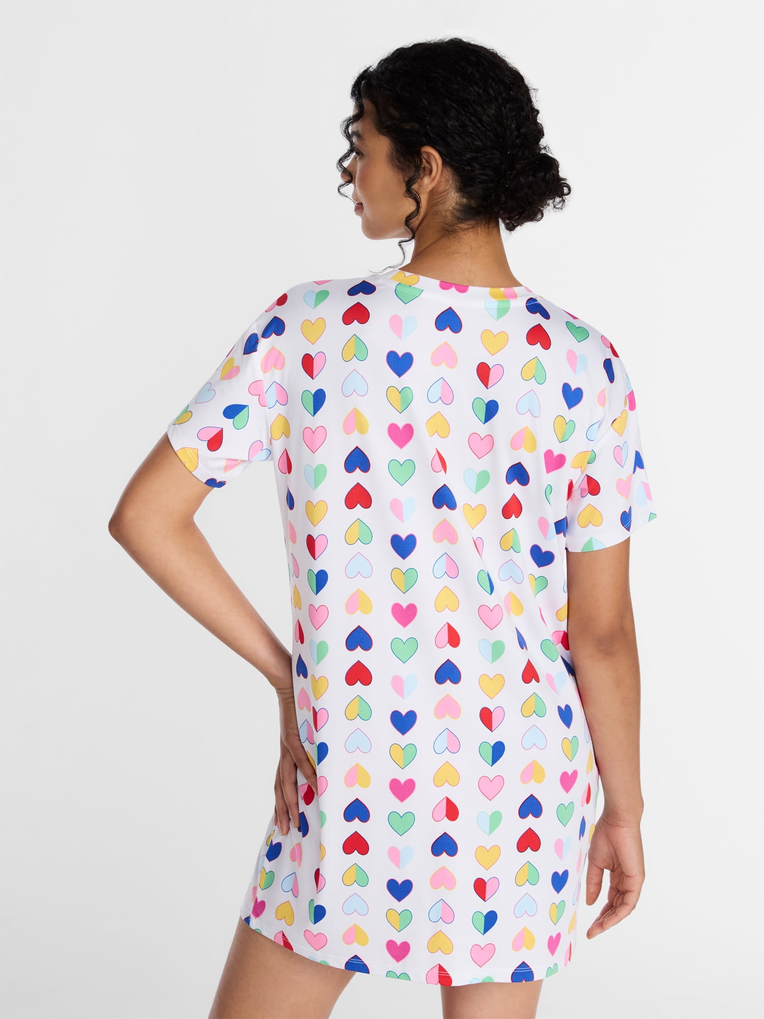 Joyspun Women's Dreamy Soft Collection Short Sleeve Sleepshirt, Sizes S/M-2X/3X