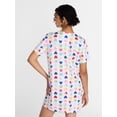 thumbnail image 4 of Joyspun Women's Dreamy Soft Collection Short Sleeve Sleepshirt, Sizes S/M-2X/3X, 4 of 6
